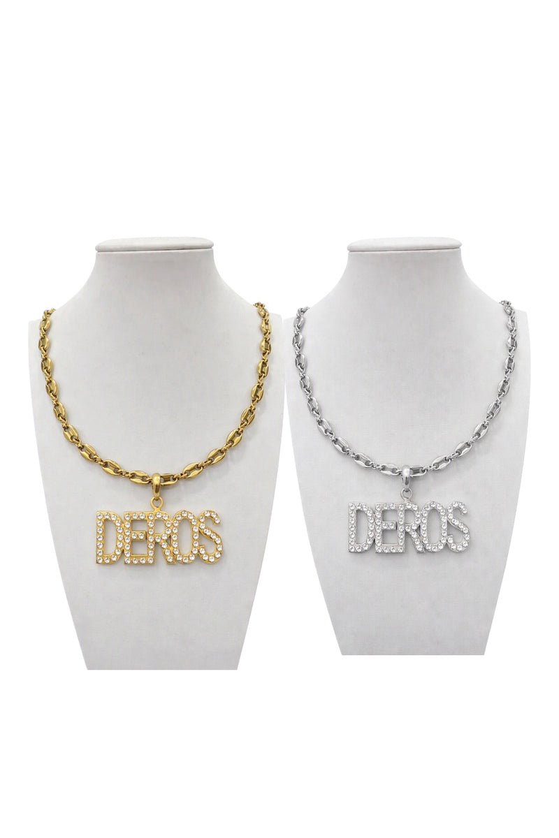 Collana maglia marina con ciondolo personalizzabile