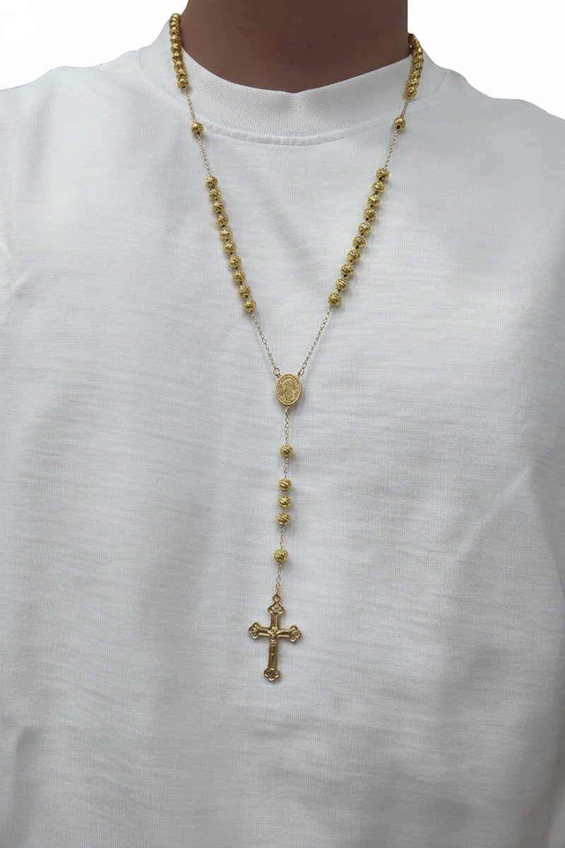 Rosario con sfere incise da 6mm