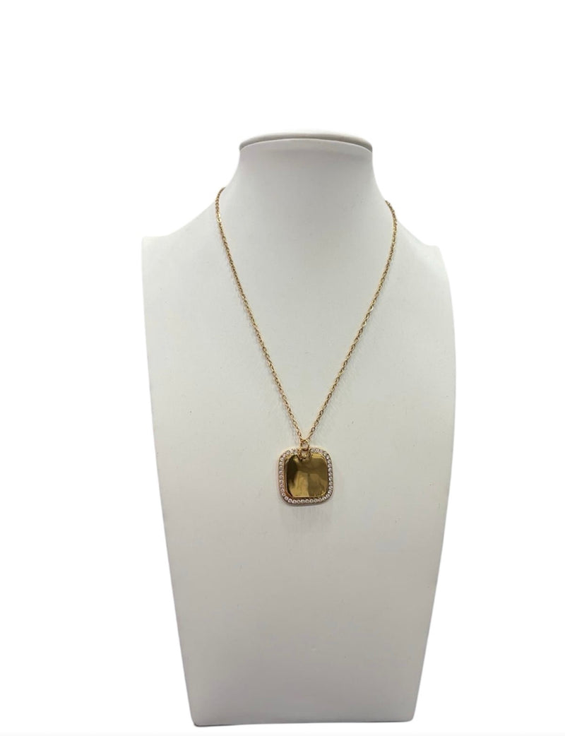 Collana quadro di luce con zirconi