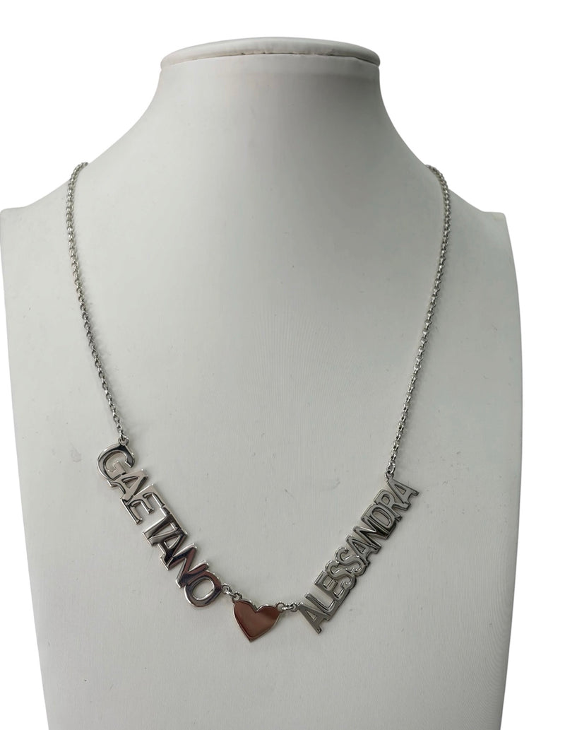 Collana con doppio nome personalizzabile