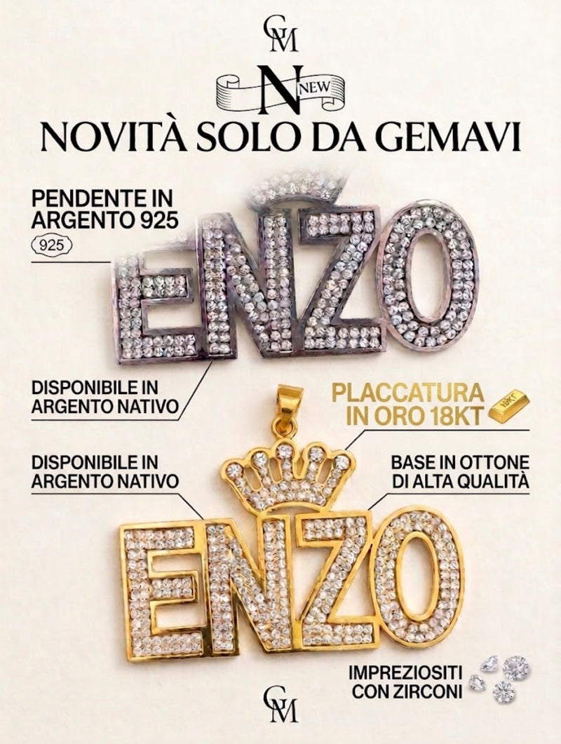 Ciondolo imperion zirconato personalizzabile