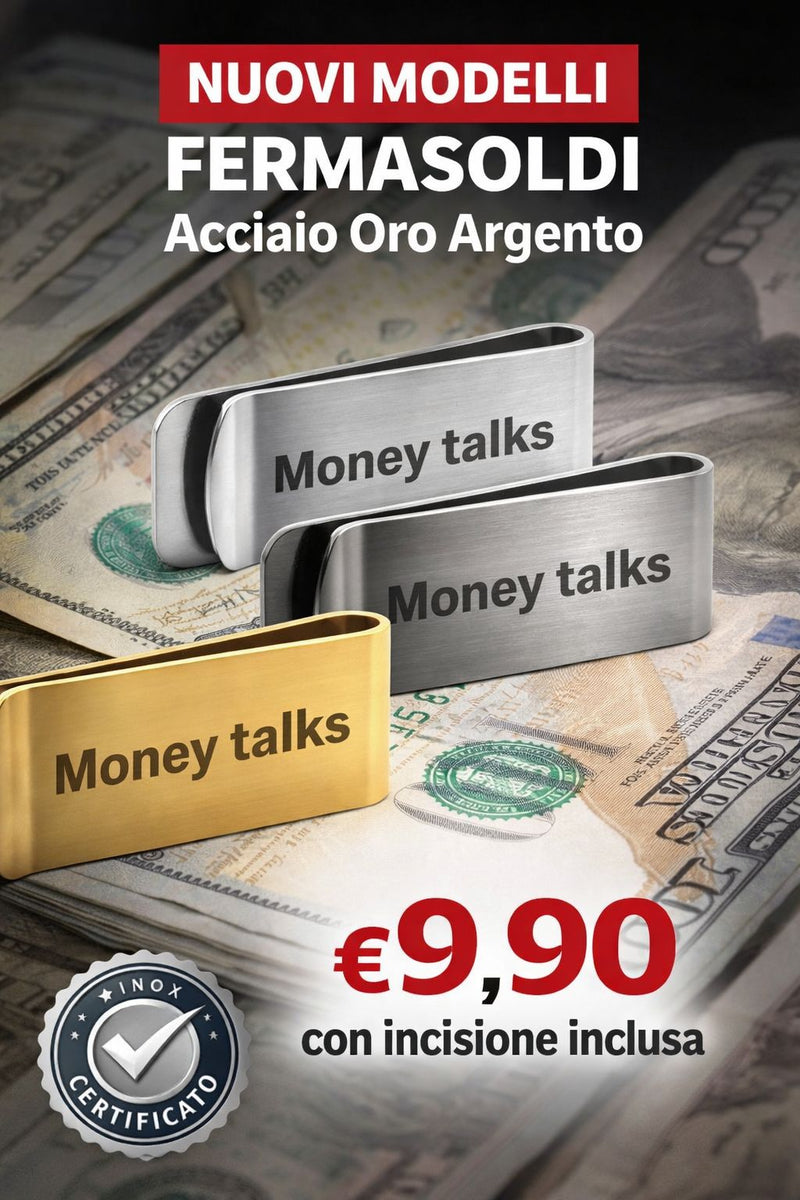 Fermasoldi personalizzabile