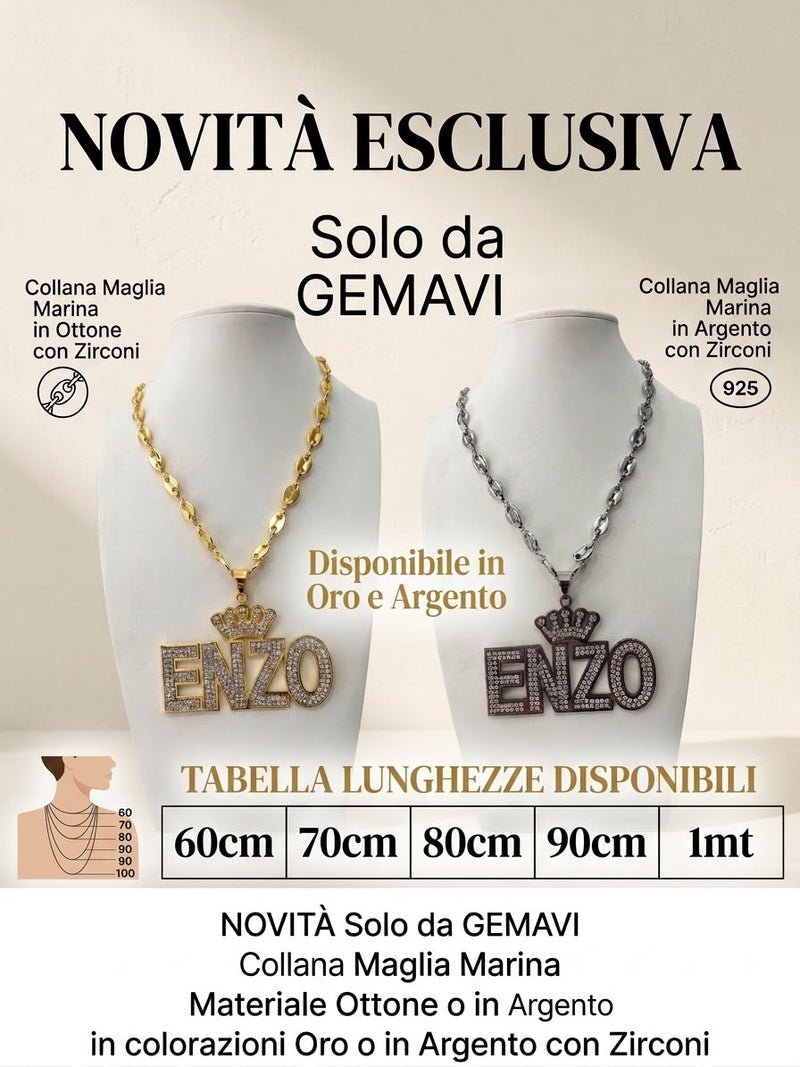 Collana maglia marina imperion personalizzabile