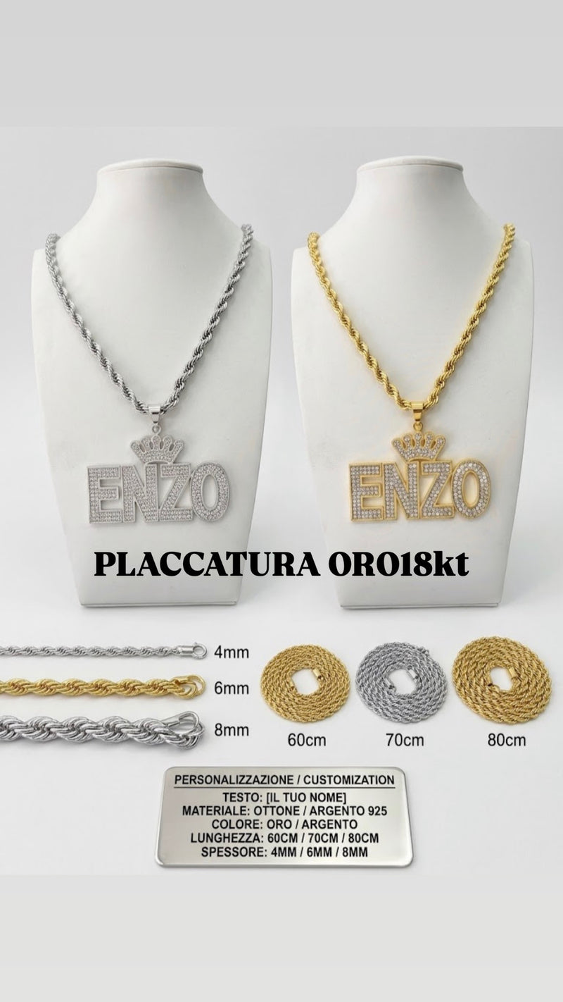 Collana maglia fune imperion personalizzabile